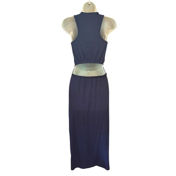 Johnathon SIMKHAI Melly Ribbed Side Cutout Dress in Navy NWT Size XS - Picture 6 of 10